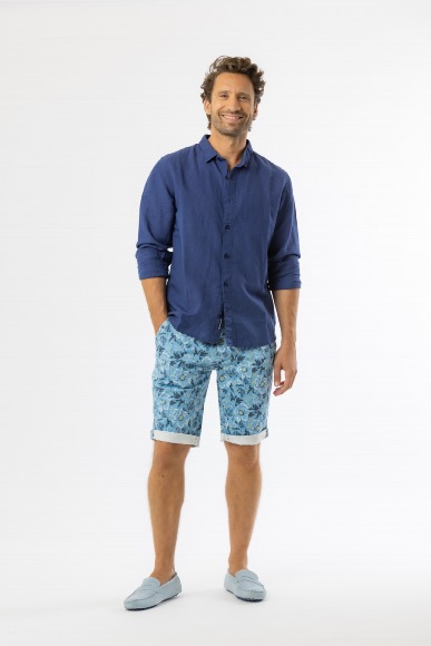 CHEMISE ML CAMERON HOMME BLUE