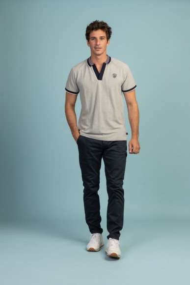 POLO PICKUP GREY HOMME