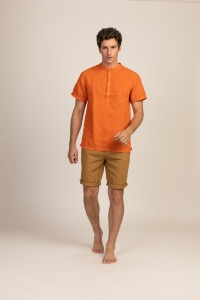 CHEMISE MC CASIOPE OCRE HOMME