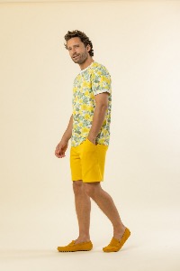 TSHIRT MC TIFON HOMME JAUNE